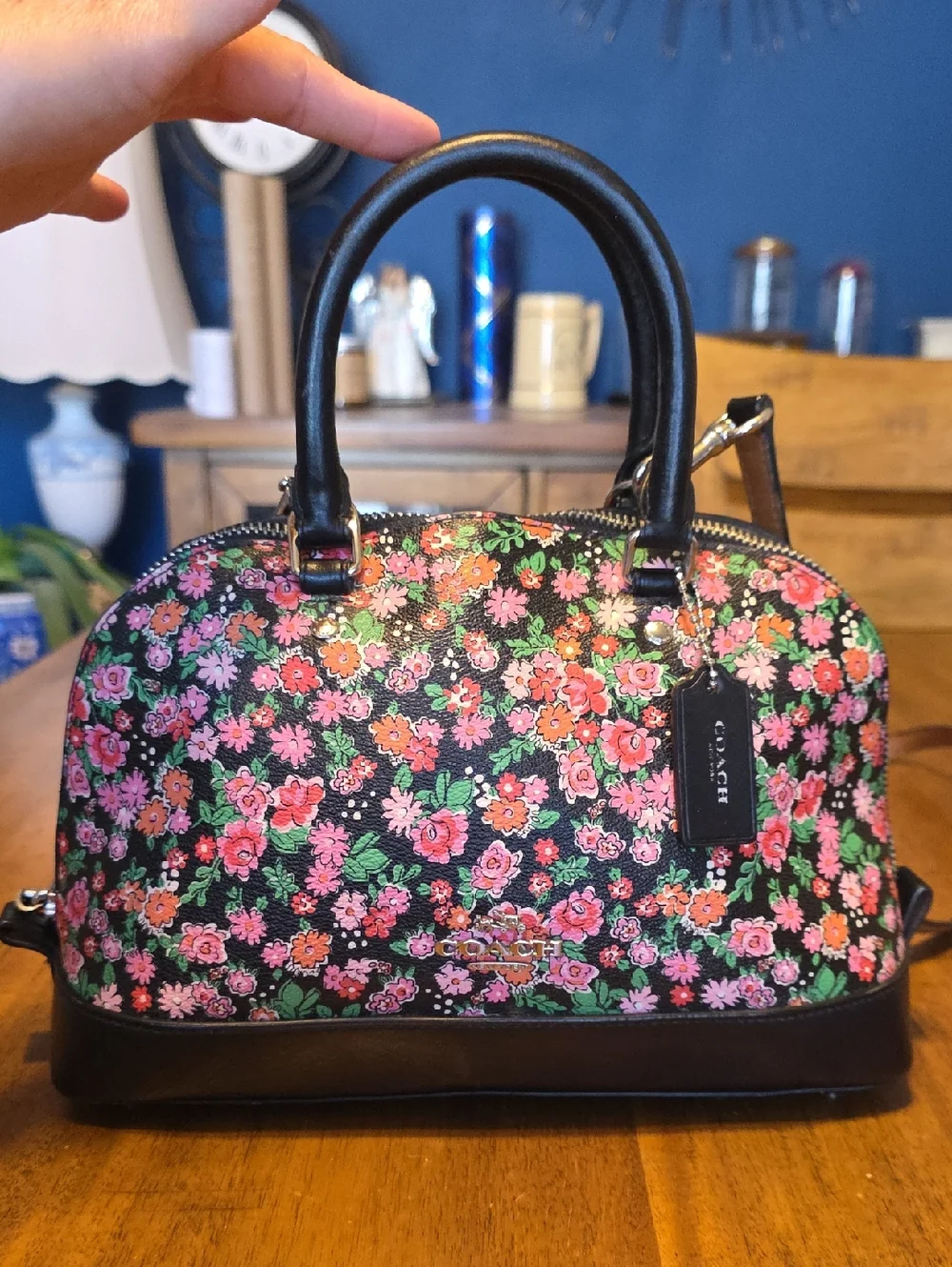 Coach Posey Cluster Floral Print Coated Canvas Sierra Satchel